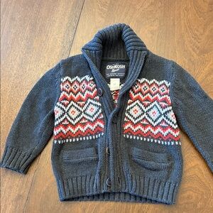 OshKosh B'gosh Kids Navy and Red Patterned Sweater